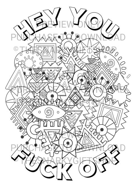Rude Sayings Adult Coloring Pages