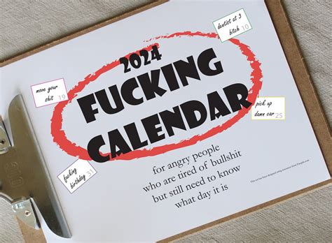 Rude Year Calendar Etsy Australia