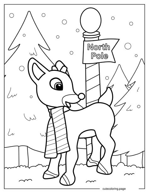 Rudolph Coloring Shee