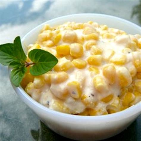 Rudy's Slow-Cooker Creamed Corn Sweet and tender corn simmers in a rich cream sauce to make this Crock Pot Creamed Corn. It is an unforgettable side dish like no other creamed corn.