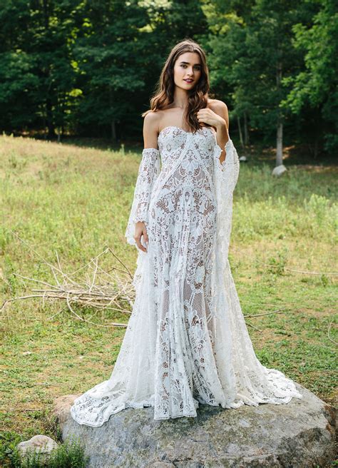 Rue de seine bridal. Every lace used in a Rue de Seine gown is designed in-house and exclusive to the bridal house, ensuring that you are saying YES to a unique, fashion forward style that truly embodies the bohemian spirit and sets you apart from the rest of the bridal world. Price range: $2,750-4,850. Request Appointment. 