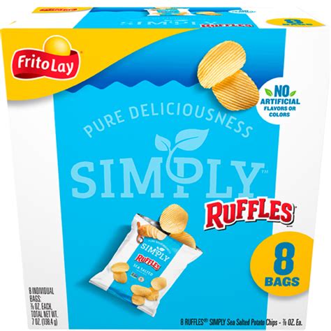 Ruffles Sea Salted Reduced Fat - Potato Chips calories, carbs ...