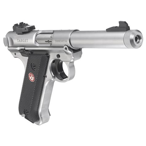 Ruger mark iv threaded barrel. The Mark IV 22/45 Lite’s CNC-machined aluminum receiver houses a 4.4-inch stainless steel barrel, held in place by a tension nut to ensure accuracy. The Mark IV 22/45 Lite also features adjustable target sights, an installed Picatinny rail for easy mounting of optics and a factory-threaded 1/2″-28 muzzle to accept popular muzzle accessories. 
