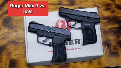 They're built almost identical, close to the same size, but the max 9 hold 10 and 12 rounds VS the Ec9s which holds 7 rounds... secondly the, the sights are night and day better on the max 9. The EC9s sights are built into the slide and had to see... The max 9 has dove tail sights which are really nice... I made both, and would 100% go with the .... 