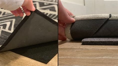 Ruggable pad. A Ruggable rug includes a non-slip rug pad and a removable cover. The cover is lightweight and designed to be put in the washing machine, so you can spill things on it to your heart’s content. 