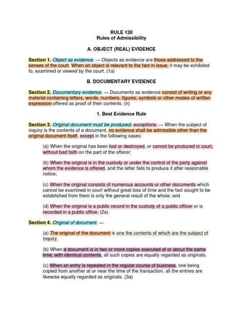 Rule 130 Justifies Secondary Evidence (Rules of Court)