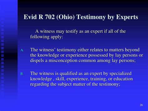 Rule 702 - Testimony by Experts, Ohio R. Evid. 702 - Casetext