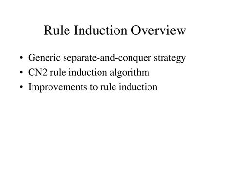 Rule induction. Things To Know About Rule induction. 