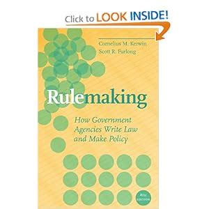 Download Rulemaking How Government Agencies Write Law And Make Policy By Cornelius M Kerwin