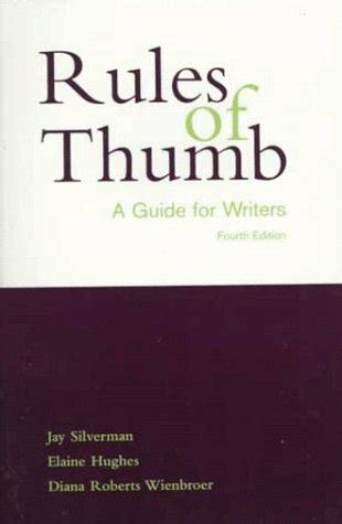 Rules of thumb a guide for writers. - Time study manual for the textile industry by southern textile methods and standards association.