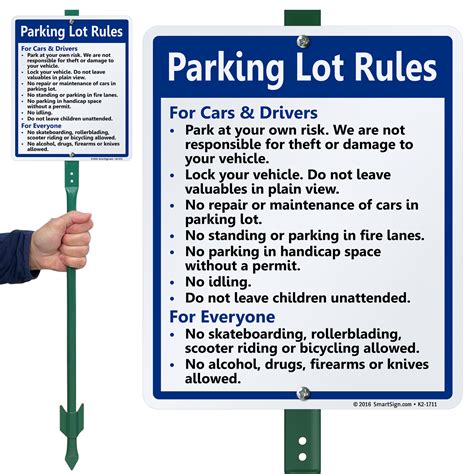 Rules parking. Parking in these lots is free provided you follow the rules and regulations. Each customer will receive a copy of these rules as they enter these parking lots. Anyone attending a game/concert will still need to park in the general parking lots, even if shopping while on site. 