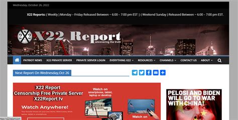 Rumblex22 report. X22 Report is a daily show that will cover financial and political issues. Join me and many others to fight for what is rightfully ours.To see X22Report official account click … 