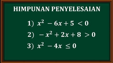 Rumus Himpunan Penyelesaian dan Cara Menghitungnya