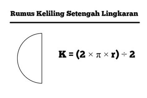 Rumus keliling setengah dan seperempat lingkaran.  Pada artikel ini akan dipel...