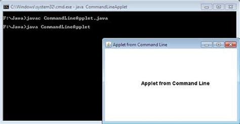 Run applet in cmd