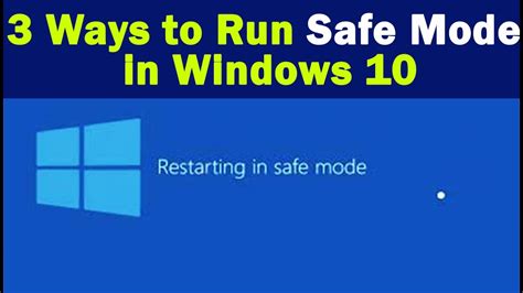 Run computer in safe mode
