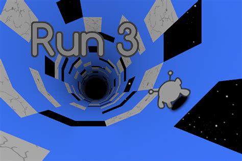 Run game 3. About Run 3. Run 3 is an exciting running game where you run, jump through an endless tunnel in space. Pass all challenges of hundred levels without falling into space. Be careful because Run 3 is incredibly addicting. Play as a little grey alien have an adventure in an architecturally challenged area that is floating in space. 