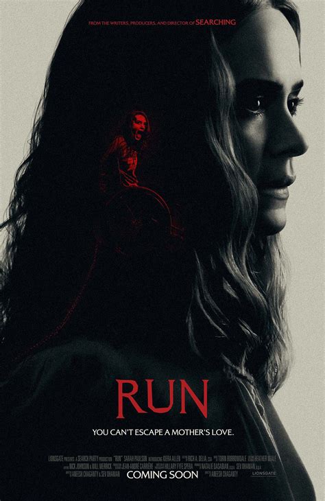 Run on hulu. The film stars Sarah Paulson and newcomer Kiera Allen. RUN is directed by Aneesh Chaganty and written by Aneesh Chaganty and Sev Ohanian. The film is produced by Natalie Qasabian, p.g.a. and Sev Ohanian, p.g.a. The film will … 