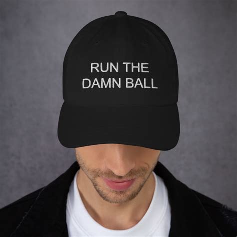 Run the damn ball hat. Run the Damn Ball Hat, Run the Damn Ball Cap, Dad Cap, Unisex Cap, Sports Cap (33) $ 19.99. Add to Favorites Run The Damn Ball Dad Hat Colts Theme Vinyl Design White w/ Blue (199) $ 13.49. Add to Favorites Run The Damn Ball Trucker Cap, Embroidered ... 