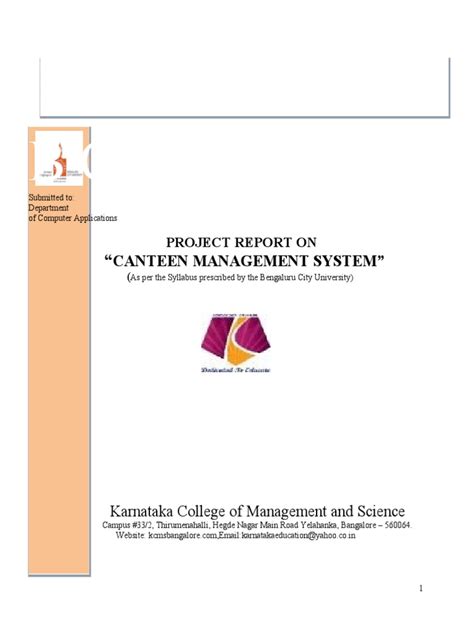 Running a canteen project pdf.  Quickly get a head-start when creating you...