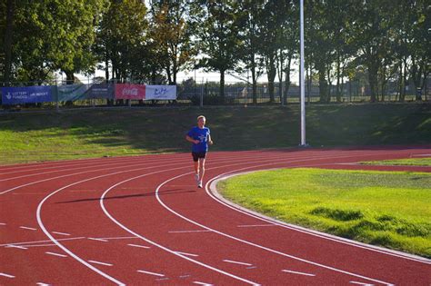 Running track near me. The inside lane of an Olympic running track is a standard 400 meters long. Moving towards the outside of the track, each lane becomes progressively longer, reaching a length of app... 