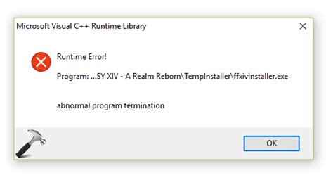 Runtime Error-abnormal program termination on Windows 10. 