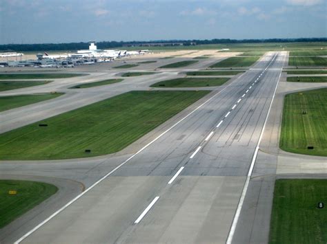 Runways - As runways get longer or are served by bigger airplanes, like jets or airlines, they get better markings. Nearly all runways also have centerline stripes. These help the pilot aim for the middle of the runway. Unlike on the highway, the pilot keeps the middle of the plane right over the runway’s centerline. There are no passing lanes on a runway! 