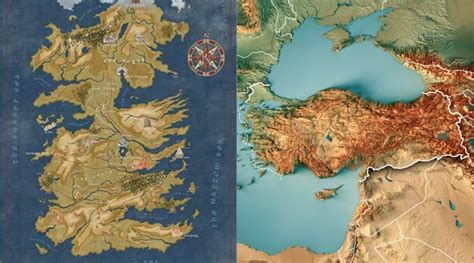 Rus dilində yeddi krallığın Game of Thrones xəritəsini izləyin