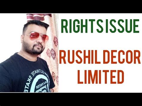 Rushil Decor Limited - Rights Issue Review - YouTube