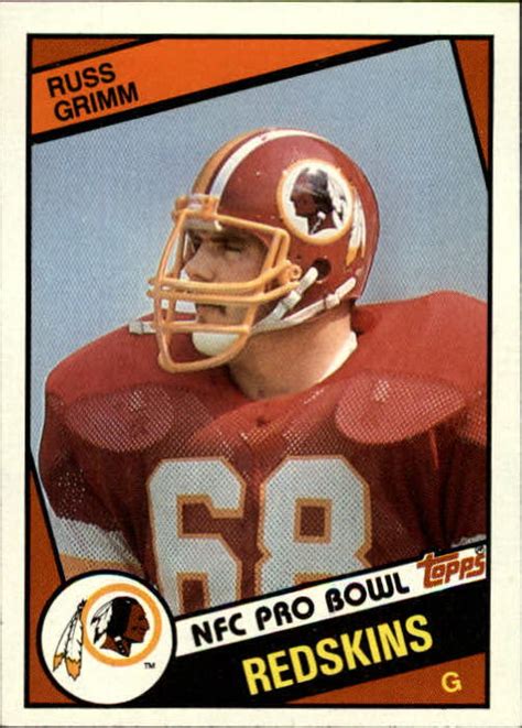 Russ grimm stats. Russ Grimm. Russell Scott Grimm. Born: May 2, 1959 in Scottdale, Pennsylvania, USA. College: Pittsburgh. Total Cards: 180. Pro Football Hall of Fame (2010) Tweet. *. *Clicking on this affiliate link and making a purchase can result in this site earning a commission. 