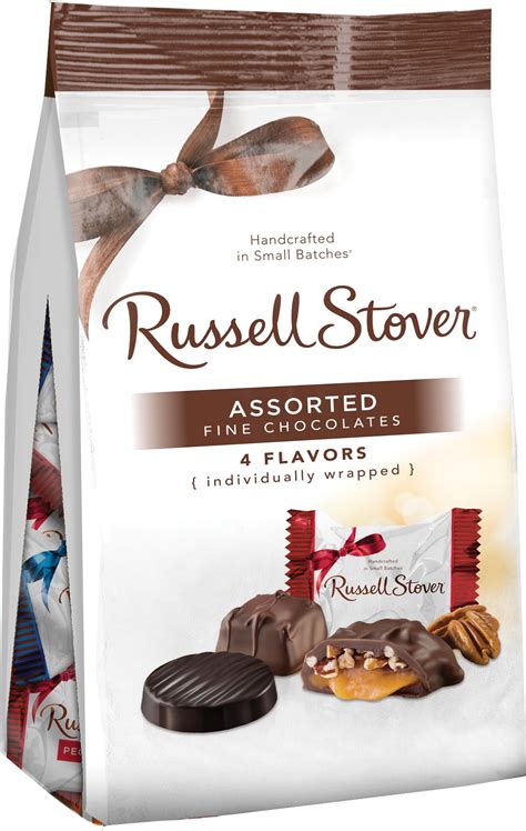 Russel stover. Russell Stover Chocolates are the perfect gift for every celebration and occasion. Chocolates made from scratch with the finest ingredients. Russell Stover Chocolates is an American Classic est. 1923 Made from our hearts with tradition and passion. Please note this product contains walnuts and pecans. It may contain … 