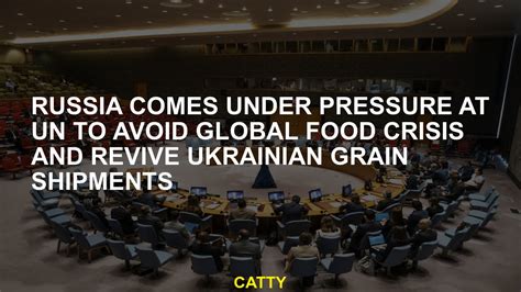 Russia comes under pressure at UN to avoid global food crisis and revive Ukrainian grain shipments