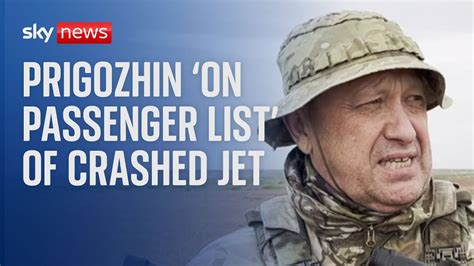 Russian Wagner warlord Yevgeny Prigozhin on passenger list of jet that crashed