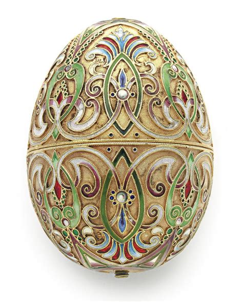 Russian egg art. The history of the Fabergé egg began in the late-1800s with the Russian royal family’s love of artisanship and pretty things. ... and diamonds, green-gold leaves, and dewdrops made from rose-cut diamonds. It is only one of two eggs known to be made in the Art Nouveau Style (the other being the Pansy Egg). This short-lived style was popular … 