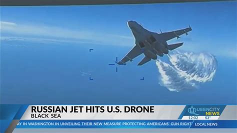 Russian jet intercepts US drone over Black Sea, forcing it down