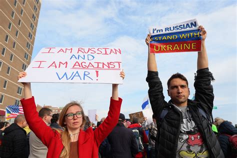 Dozens of pro-Ukrainian activists and Ukrainian Americans rally outside the United Nations in New York City as world leaders gather there to discuss the increasing tension with Russia on Feb. 17 .... 