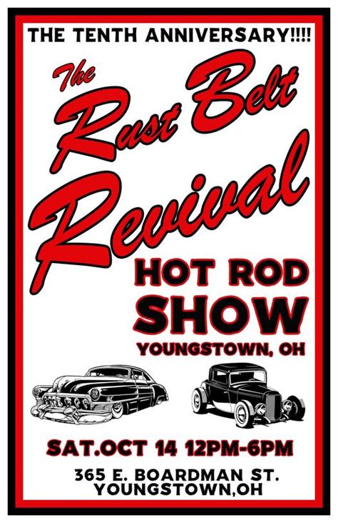 Rust belt revival car show 2022. Rustbelt Revival Youngstown Ohio. 1,495 likes · 692 talking about this. Traditional Hotrod Kustom Gasser Car Show B&O Station Downtown Youngstown Ohio **Stay tuned for info 