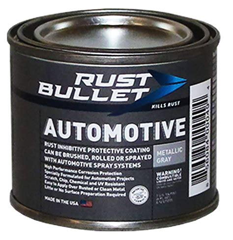 When Rust Bullet is applied over rusted metal it penetrates the substrate, dehydrates the rust, until reaching the metal. This allows the resin to become intertwined with the rust, then becomes part of the coating and solidifies into an armor tough coating with phenomenal adhesion. * $9.75 Flat Rate shipping on orders shipped to the 48 .... 