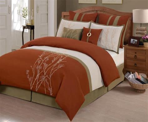 Rust colored comforter sets. Harper Green Floral Patchwork 100% Cotton Reversible Comforter Set. by Laura Ashley. From $151.36 $384.00. Open Box Price: $142.56. ( 777) 
