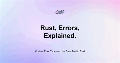 Rust tracing error.  You need to create your own error type and add tracin...