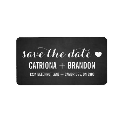 Rustic Vintage Script Save the Date Address Label