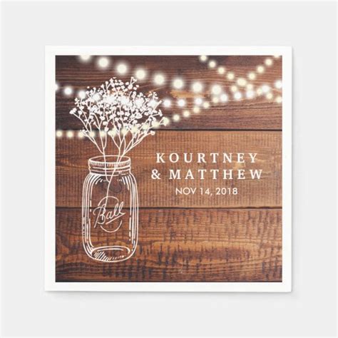 Rustic Wedding Napkins Zazzle