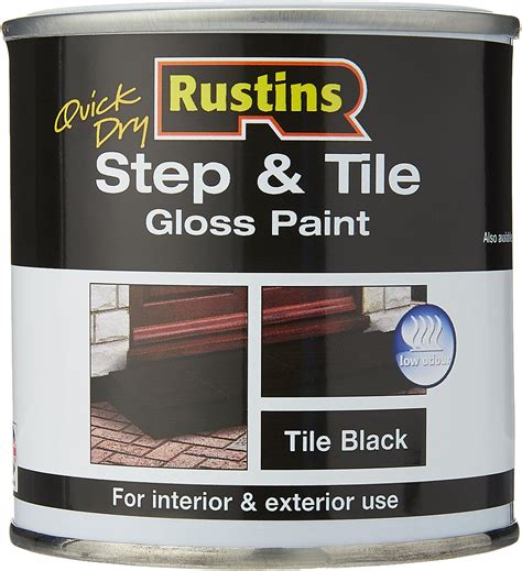 Rustins Step & Tile Black Gloss Paint Q/D 250ml eBay