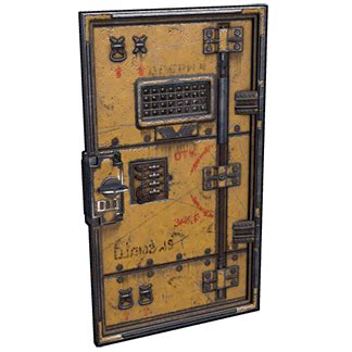 Sheet Metal Double Door. It has the same health as a sheet metal door. It requires double the materials, but allows for more space within your base. Ideal for loot rooms and other cramped areas. Upkeep. 20–67.