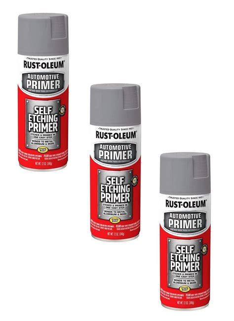 Rustoleum Self Etching Primer (3 - Spray Cans) 12 oz Formula …