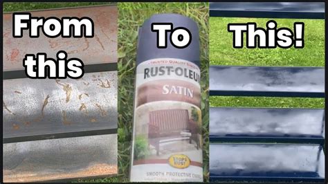 Rustoleum paint for rusty metal.  Unique, slender can allows for easy handling.  I explain...