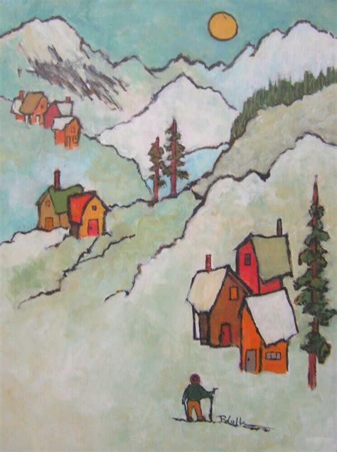 Ruth Volkmann Art - Landscapes - Swiss Houses in Winter