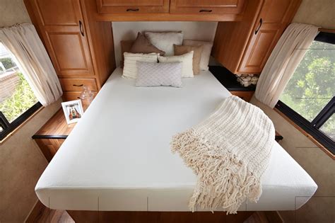 Rv camper mattress. Bear Trek RV Mattress. Bear Mattress. View On Bear $549. Sized for RV bunks, this compact mattress is excellent for active travelers looking for a bed that’ll help ease bumps and pains before the next day’s adventures. The company says the mattress’s breathable celliant cover improves athletic performance, and … 