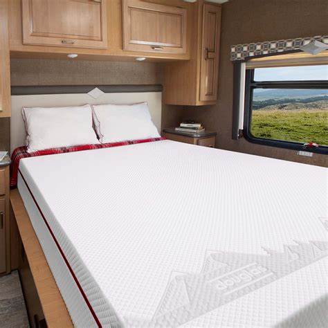 Rv matress. RV Eastern King. 76W” x 80L”. RV California King. 72W” x 80L”. 72W” x 84L”. RV mattresses also tend to be much thinner and lighter than standard mattresses. The average height of an RV mattress is six to eight inches, while the average standard mattress measures 10 to 11 inches thick. 