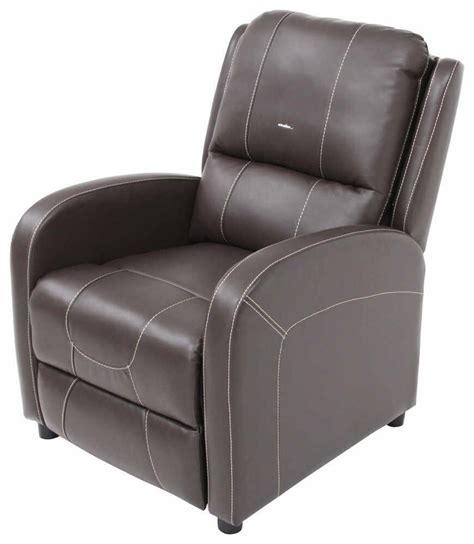 Features. Swivel Pushback Recliner is an easy way to relax on the road. In one swift push-back motion, you can fully recline, or you can find your perfect positioning with 360-degree swivel and glider features. Made with a high-density foam core interior, every aspect of Thomas Payne furniture is constructed for enhanced comfort on the open road.. 